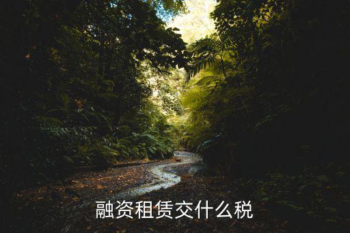 融資租賃繳納什么稅，融資租賃交什么稅