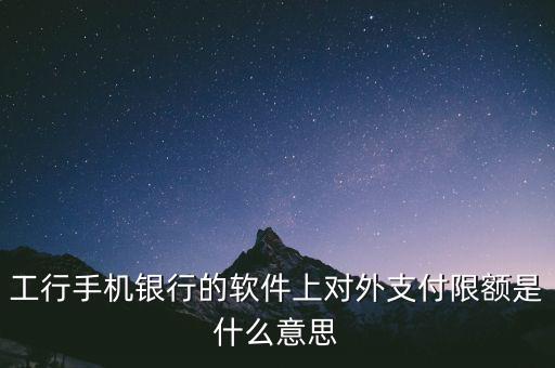 對外支付什么意思，工商銀行支出對外什么意思