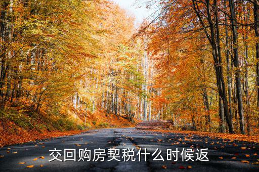 什么時(shí)候購(gòu)的房可以返還契稅，購(gòu)房契稅何時(shí)能退下來(lái)