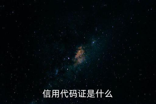 信用代碼號是什么情況，信用代碼證是什么