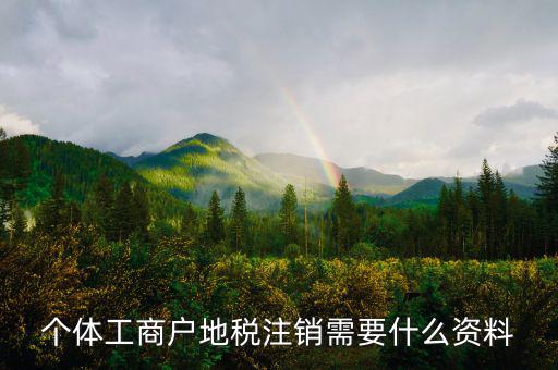 個(gè)體注銷地稅需要什么資料，地稅注銷需要什么資料