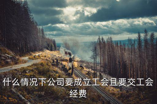什么情況下公司要成立工會且要交工會經(jīng)費(fèi)