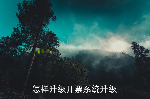 開票用什么軟件升級，怎樣升級開票系統(tǒng)升級