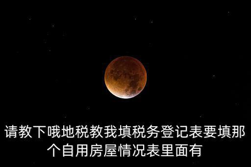 稅務(wù)上自用是什么意思，請(qǐng)教下哦地稅教我填稅務(wù)登記表要填那個(gè)自用房屋情況表里面有