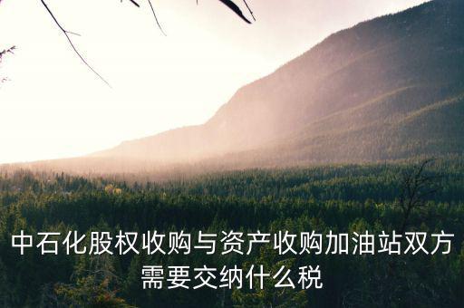 資產(chǎn)收購要交什么稅，中石化股權(quán)收購與資產(chǎn)收購加油站雙方需要交納什么稅