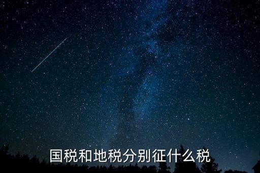 國稅地稅分別報什么稅，國稅和地稅局分別要交哪些稅和報表