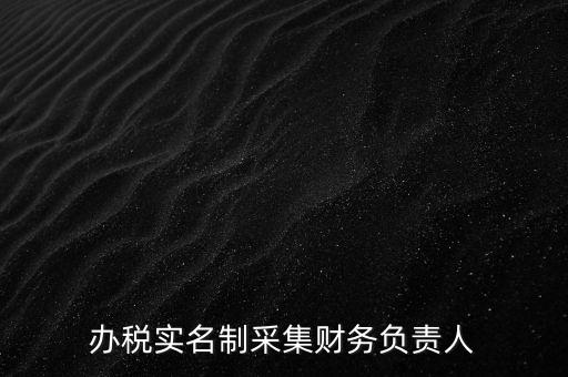 辦稅實名采集是什么，辦稅實名制采集財務(wù)負(fù)責(zé)人