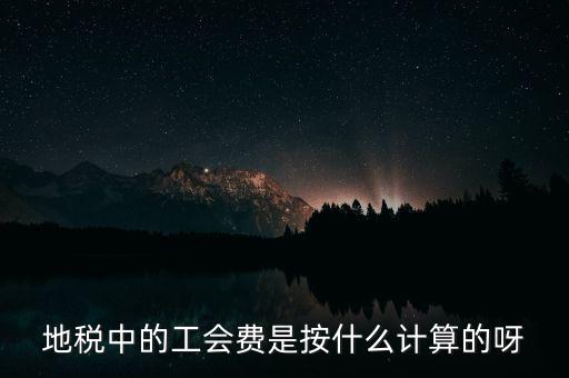 地稅中的工會費(fèi)是按什么計(jì)算的呀