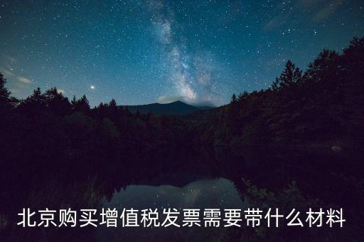 北京購(gòu)買增值稅發(fā)票需要帶什么材料