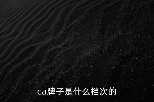 ca棒是什么牌子，ca是什么牌子全稱是什么