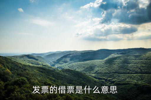 借發(fā)票是什么，可以借發(fā)票開嗎
