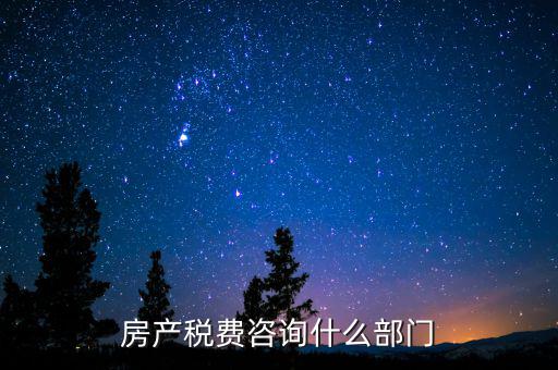 房產(chǎn)稅費(fèi)咨詢什么部門(mén)