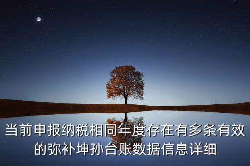 彌補(bǔ)虧損臺(tái)賬的維護(hù)是什么原因，您的彌補(bǔ)虧損臺(tái)賬數(shù)據(jù)存在問題怎樣聯(lián)系專管員