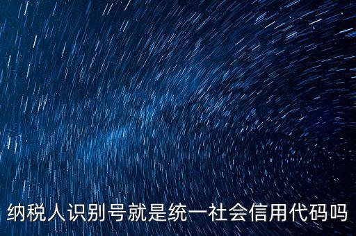 納稅人識(shí)別與社會(huì)信用代碼是什么，納稅人識(shí)別號(hào)就是統(tǒng)一社會(huì)信用代碼嗎