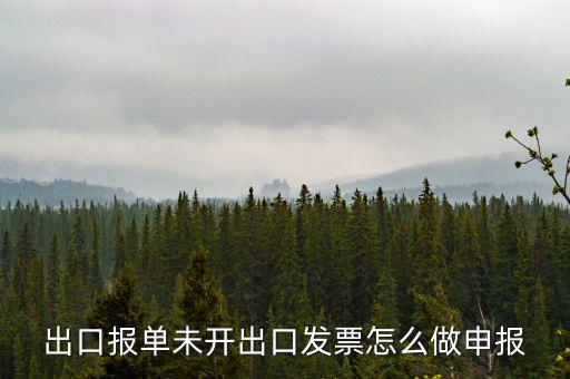 不開票如何出口，出口報(bào)單未開出口發(fā)票怎么做申報(bào)