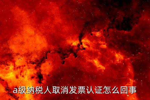 b級納稅人取消認證后如何，a級納稅人取消發(fā)票認證怎么回事