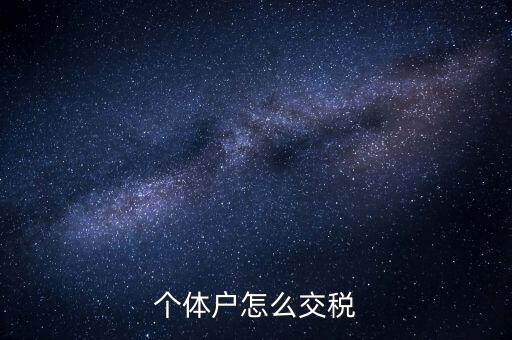 個(gè)體工商戶如何納稅，個(gè)體工商戶怎樣報(bào)稅