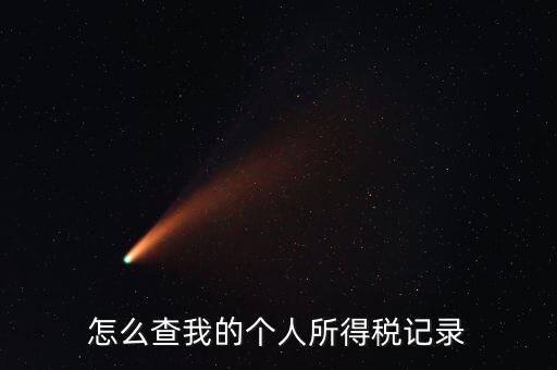 個稅如何檢查，怎么查我的個人所得稅記錄