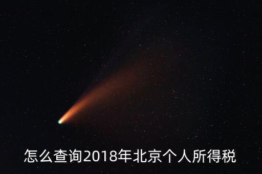 北京如何查納稅記錄，2018年北京個人所得稅繳納記錄查詢如何查