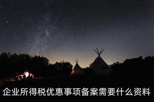企業(yè)所得稅備案需要帶什么東西，企業(yè)所得稅優(yōu)惠事項備案需要什么資料