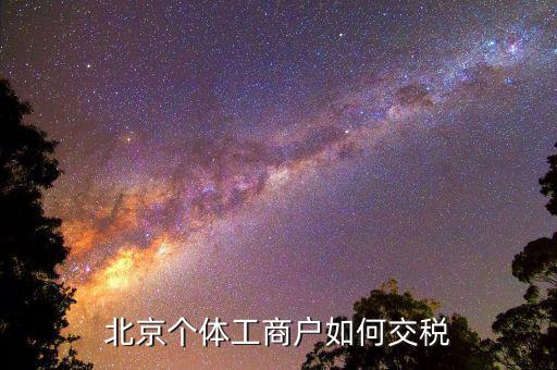 北京個(gè)體如何報(bào)稅，北京個(gè)體戶怎么交稅