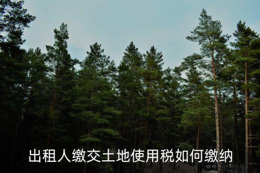 租房土地使用稅如何計算，企業(yè)出租房屋土地稅如何計算