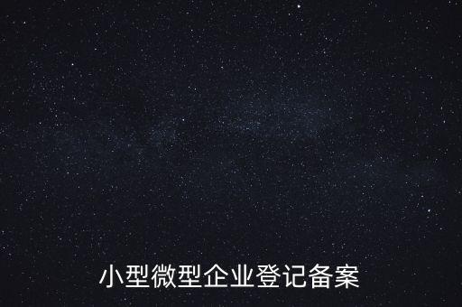 小微企業(yè)如何備案，小型微型企業(yè)登記備案