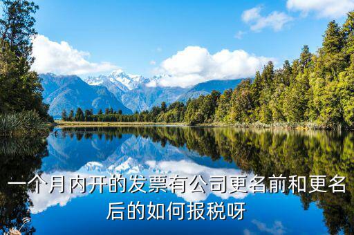 企業(yè)更名如何納稅，一個(gè)月內(nèi)開的發(fā)票有公司更名前和更名后的如何報(bào)稅呀