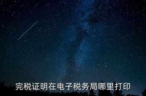 地稅的申報信息如何查詢打印，完稅證明在電子稅務局哪里打印