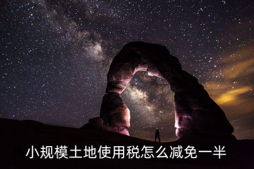 城鎮(zhèn)土地使用稅如何減免，小規(guī)模土地使用稅怎么減免一半