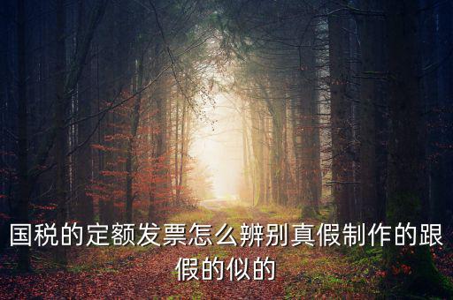 如何驗(yàn)證定額發(fā)票，國(guó)稅的定額發(fā)票怎么辨別真假制作的跟假的似的