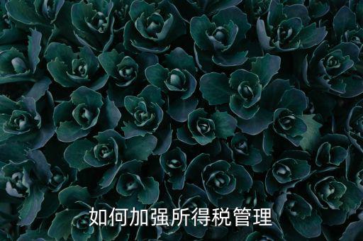 國(guó)稅局如何加強(qiáng)企業(yè)所得稅管理，如何加強(qiáng)企業(yè)所得稅優(yōu)惠政策后續(xù)管理的思考