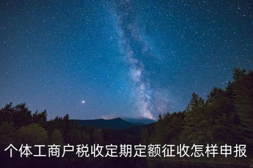 增值稅定期定額戶如何申報(bào)，個(gè)體戶定期定額征收戶怎么申報(bào)
