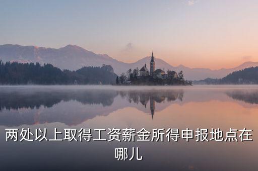 兩處所得如何申報(bào)工資，兩處以上取得工資薪金所得申報(bào)地點(diǎn)在哪兒