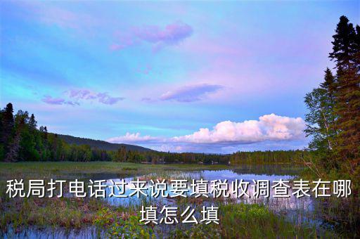 涉稅事項調(diào)查表如何填寫，09全國稅收調(diào)查表如何填寫