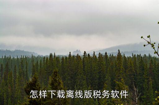 自然人稅收如何下載安裝，怎樣下載離線版稅務(wù)軟件