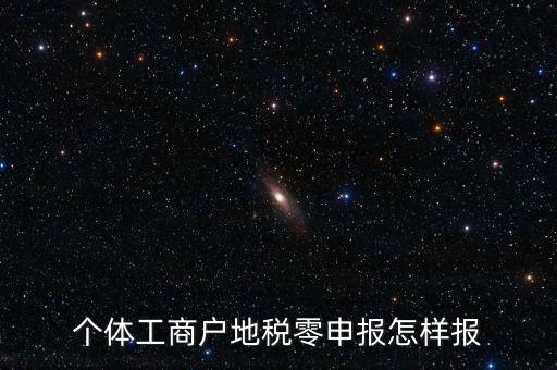 個(gè)體戶(hù)地稅如何零申報(bào)表，個(gè)體工商戶(hù)地稅零申報(bào)怎樣報(bào)