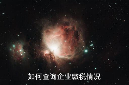 如何查詢企業(yè)繳稅情況，去哪里可以查到一個(gè)企業(yè)的納稅狀況