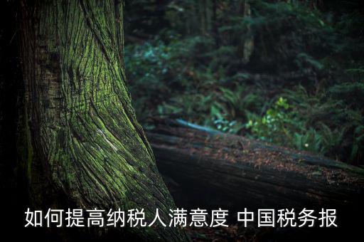 如何落實(shí)便民春風(fēng)行動，如何提高納稅人滿意度 中國稅務(wù)報(bào)