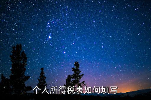 個(gè)人所得稅表如何填寫(xiě)，個(gè)稅表怎么填