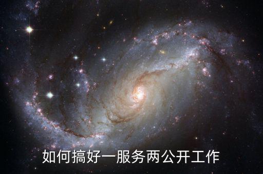 如何推進(jìn)一案雙查工作，如何搞好一服務(wù)兩公開工作