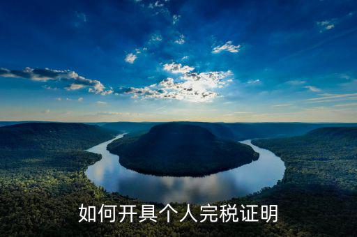 如何開具個(gè)人所得稅完稅證明，如何開具個(gè)人所得稅完稅證明