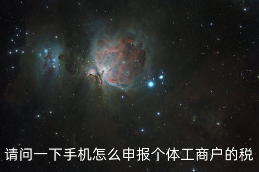 天府e稅手機如何注冊，請問一下手機怎么申報個體工商戶的稅