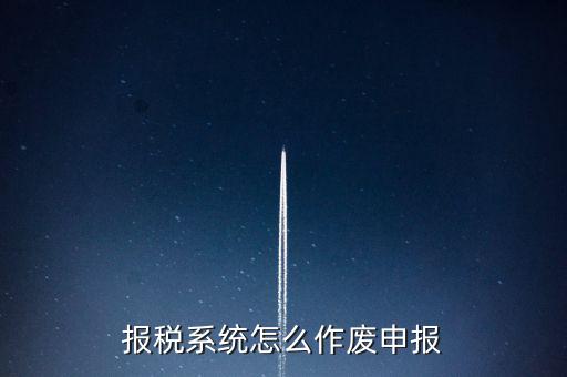 報稅系統怎么作廢申報