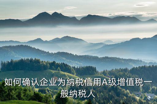 納稅信用等級a級以下如何查詢，如何確認企業(yè)為納稅信用A級增值稅一般納稅人