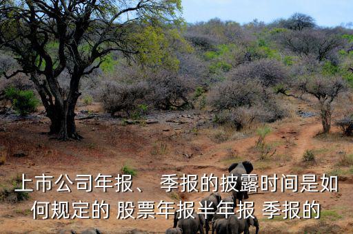 上市公司年報(bào)、 季報(bào)的披露時(shí)間是如何規(guī)定的 股票年報(bào)半年報(bào) 季報(bào)的