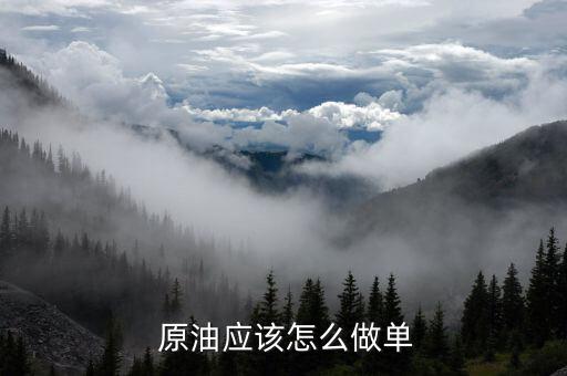  原油應該怎么做單