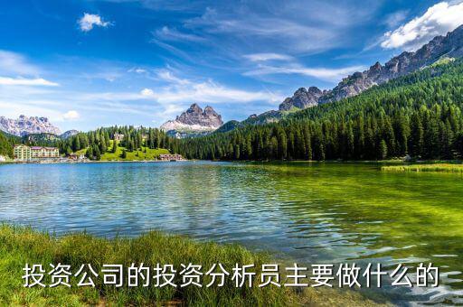 投資分析師做什么，投資分析師是什么職業(yè)