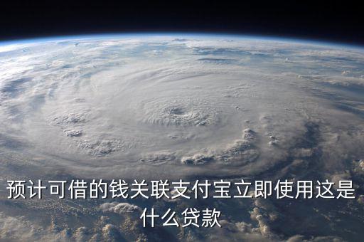 預(yù)計可借的錢關(guān)聯(lián)支付寶立即使用這是什么貸款