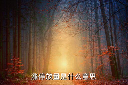 天量漲停意味著什么，放天量的漲停板意味著什么是不是意味著后市一定是一路走低的